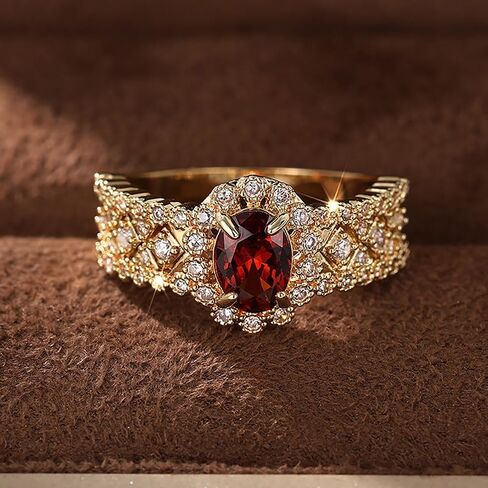 1pc Inlaid Zirconia Shiny Vintage Rings for Women Exquisite Light Luxury Rings Daily Life Dating Decor For Prom Party in Saudi Arabia