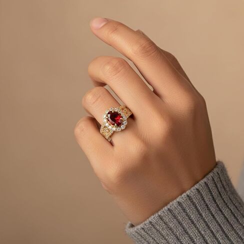 1pc Inlaid Zirconia Shiny Vintage Rings for Women Exquisite Light Luxury Rings Daily Life Dating Decor For Prom Party in Saudi Arabia