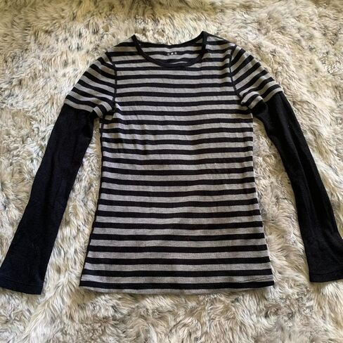 Womens Striped Long Sleeve Shirt Y2k Fairy Grunge Baggy Tee Shirts Teen Girls Vintage Harajuku Streetwear in Saudi Arabia