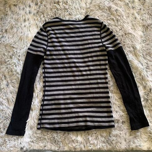 Womens Striped Long Sleeve Shirt Y2k Fairy Grunge Baggy Tee Shirts Teen Girls Vintage Harajuku Streetwear in Saudi Arabia