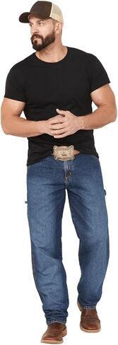 Cinch Men's Blue Vintage Label Utility Fit Tapered Loose Jeans - Mb90434002 Ind in Saudi Arabia