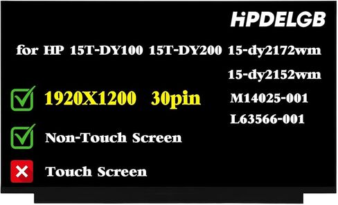 Replacement for Dell Inspiron 15 7500 7506 2-in-1 P97F P97F001 P97F003 P97F004 P97F005 LCD Touch Screen Display Digitizer Assembly Bezel 30PIN FHD 1920x1080 IPS (Not 3840x2160 UHD) in Kuwait