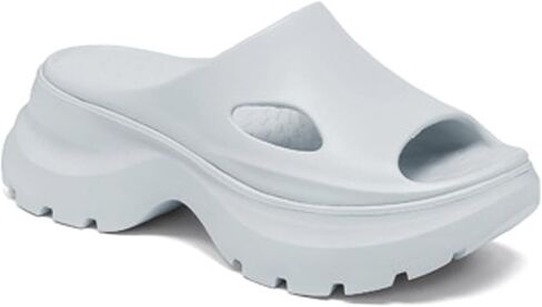 Women Eva Round Open Toe Arch Support Platform Cloud Slide Sandals Slip-On Comfort Anti-Slip Lug Sole Pillow Bathroom Shower Slippers Outdoor Casual Lightweight Cushion Beach Walking Sandals in Kuwait