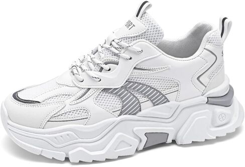 Mens Breathable Walking Shoes Gym Sneakers Fashion Running Shoes Laceup Casual Comfort for Work Tennis Sports in Saudi Arabia