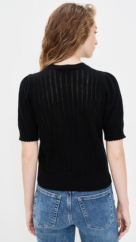 FRAME Women's The Ladder Cashmere Pointelle Sweater in Saudi Arabia