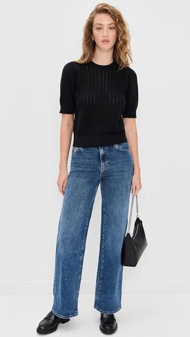 FRAME Women's The Ladder Cashmere Pointelle Sweater in Saudi Arabia