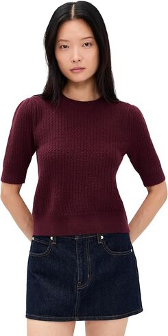 FRAME Women's The Ladder Cashmere Pointelle Sweater in Saudi Arabia