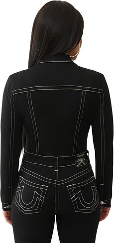 True Religion Knitigo Bootcut Jumpsuit for Women | Denim Piece, Moto Belted Style, Horseshoe Detail in Saudi Arabia