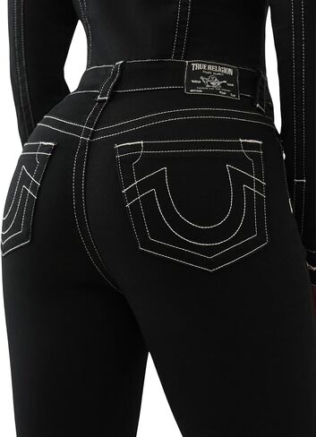 True Religion Knitigo Bootcut Jumpsuit for Women | Denim Piece, Moto Belted Style, Horseshoe Detail in Saudi Arabia