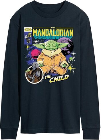 Star Wars - The Mandalorian Grogu Comic Cover - Men's Long Sleeve Graphic T-Shirt in Saudi Arabia