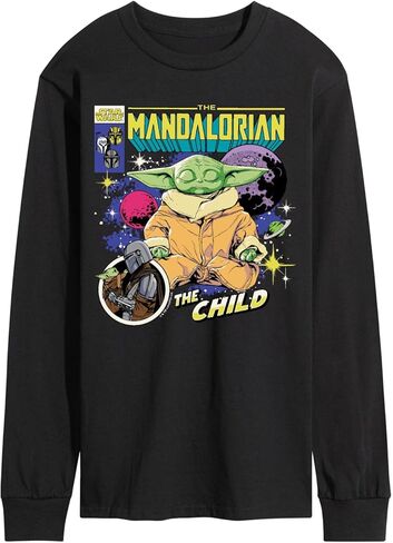 Star Wars - The Mandalorian Grogu Comic Cover - Men's Long Sleeve Graphic T-Shirt in Saudi Arabia