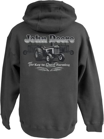 سويت شيرت من الصوف الفحمي من John Deere B&W جرار فحمي متوسط ​​الحجم in Saudi Arabia