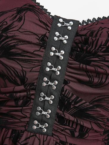 ROSE GAL Plus Size Womens Vintage Gothic Layered High Low Dress in Saudi Arabia