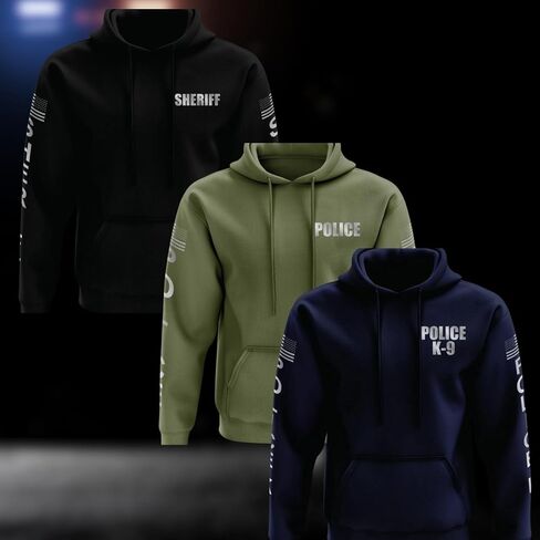 SHERIFF Reflective Utility Hoodie - High Visibility Safety Apparel - 100% Polyester for Odor Free Quick Dry Comfort. in Saudi Arabia