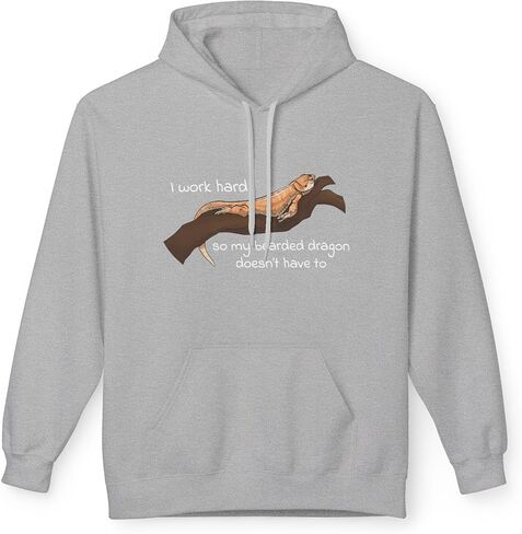 I Work Hard So My Bearded Dragon Doesn’t Have To Hoodie | Funny Beardie Sweatshirt for Reptile Lovers, Cozy Pet Owner Gift in Saudi Arabia