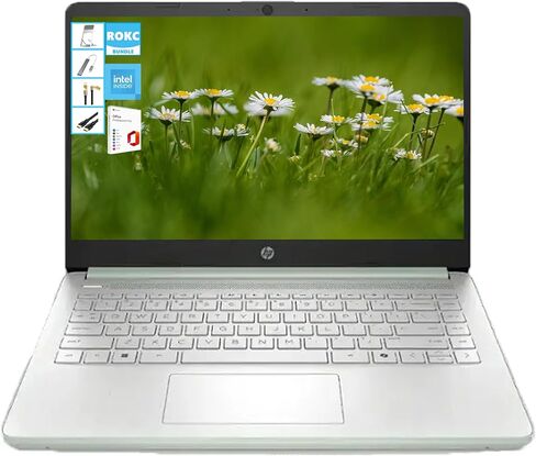 كمبيوتر محمول HP AI-Powered مع Microsoft Office متضمن لمدة عام واحد | كمبيوتر عالي الدقة مقاس 14 بوصة | ذاكرة وصول عشوائي (RAM) سعة 16 جيجابايت | محرك أقراص SSD سعة 128 جيجابايت ومحرك أقراص SSD محمول سعة 128 جيجابايت وتخزين سحابي سعة 1 تيرابايت | وحدة الم in Kuwait