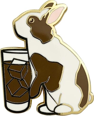 أرنب الأرنب خنزير غينيا فنجان القهوة مقهى لطيف المينا دبابيس مجموعة للسترات حقيبة الظهر قميص التلبيب زر شارات دبابيس بروش الجمالية للنساء مجوهرات الأزياء in Kuwait