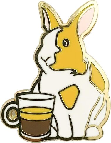 Rabbit Bunny Guinea Pig Teacup Coffee Cafe Cute Enamel Pins Set For Jackets Backpack Shirt Lapel Button Badges Pins Aesthetic Brooch For Women Fashion Jewelry in Saudi Arabia