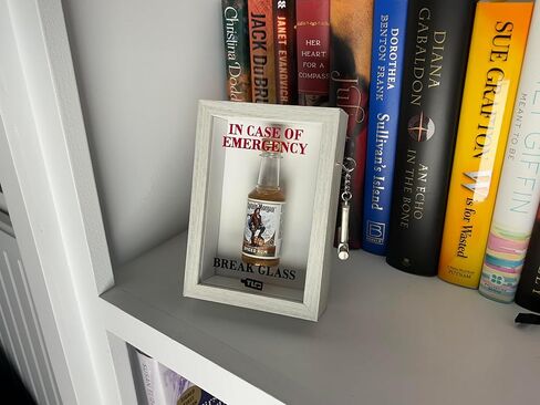 in Case of Emergency Break Glass - Deluxe 3D Display Box for Miniature Liquor Bottle with Real Glass Front (Black) in Saudi Arabia