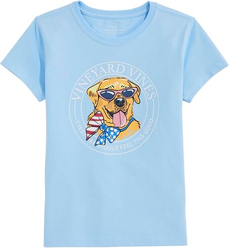 Vineyard Vines Girls Girls' Edsftg USA Pup Short-Sleeve Tee in Saudi Arabia