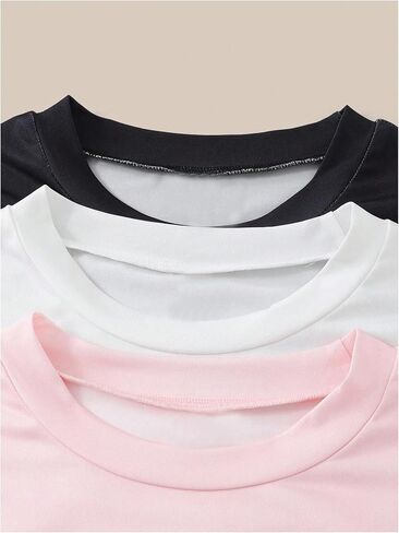 Girl's Long Sleeve Shirts Cherry Bow Graphic Tees Crew Neck Fall Cute Tops for Girls 3 Packs in Saudi Arabia