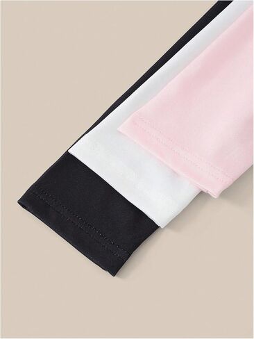 Girl's Long Sleeve Shirts Cherry Bow Graphic Tees Crew Neck Fall Cute Tops for Girls 3 Packs in Saudi Arabia