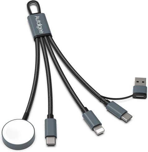 كابل شحن متعدد 3 في 2 مطور لشاحن iWatch وشاحن iPhone وكابل شاحن USB C متعدد الشحن السريع متوافق مع iWatch Ultra/SE/10/9/8/7/6/5/4/3/2/1,16/15 /14/13/جالاكسي S23-4FT in Kuwait