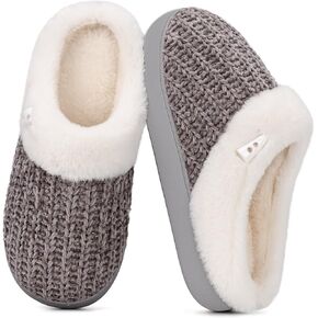 RDHOSUPY Fuzzy House Slippers for Women Comfy Memory Foam Slippers Slip-on Outdoor Indoor in Saudi Arabia