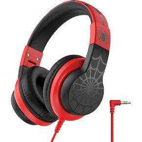 iClever HS19 Kids Headphones with Microphone for School, Volume Limiter 85/94dB, Over-Ear Girls Boys Headphones for Kids with Shareport, Foldable Wired Headphones for iPad/Travel (Black) in Kuwait