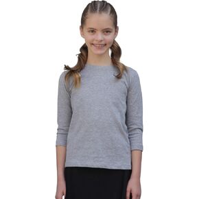 Kosher Casual Kids' Big Girls Modest 3-4 Sleeve 100% Cotton Tee Shirt Top in Kuwait