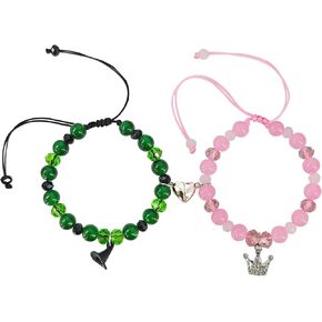 Elphaba Galinda Friendship Matching Bracelet - Crown Witch Hat Inspiration Bracelet - Gifts for Bestfriend Couples Fans Party Dress Accessories in Saudi Arabia