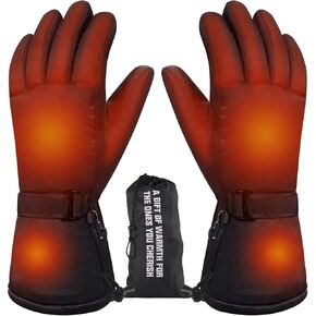 Heated Gloves for Men Women, Rechargeable Heated Gloves with 3 Heating Levels, Waterproof Winter Motorcycle Warm Gloves with Touchscreen for Hunting Cycling Skiing Hiking Outdoor Working，L/XL in Saudi Arabia