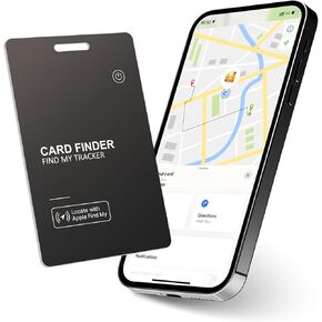 Wallet Tracker Card， Racker and Item Locator for Luggage Tags, Rechargeable Thin GPS Item Finder for Luggage Tag,Passports and More Phone Finder(iOS Only)-Black in Kuwait