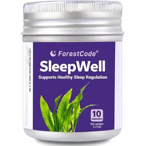 Melatonin-Free Sleep Aid for Adults with GABA & Seaweed Extract - Natural Supplement for Deep Sleep & Waking Up Refreshed, Stress Relief & Cognitive Support - Non-Habit Forming, 60 Capsules in Saudi Arabia