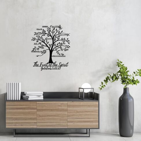 Fruits of the Spirit Metal Wall Art-Inspirational Christian Tree Wall Decor with Love,Joy,Peace,Patience,Galatians 5, Religious Gift for Home Church Office in Saudi Arabia
