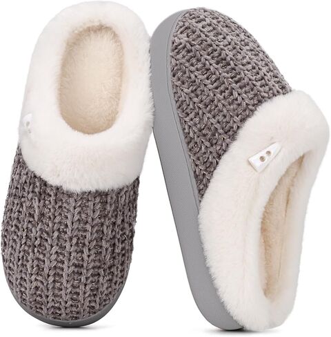 RDHOSUPY Fuzzy House Slippers for Women Comfy Memory Foam Slippers Slip-on Outdoor Indoor in Saudi Arabia