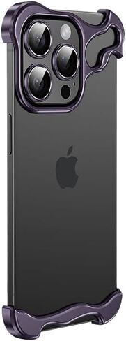 Frameless Series Designed for iPhone Case,Minimalist Protective Shock Absorption Aerospace Grade Aluminum Shells & Elastomer Inlays Easy Fit,Shockproof Bumper Cover (Gold,iPhone 16 Plus) in Saudi Arabia