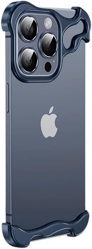 Frameless Series Designed for iPhone Case,Minimalist Protective Shock Absorption Aerospace Grade Aluminum Shells & Elastomer Inlays Easy Fit,Shockproof Bumper Cover (Gold,iPhone 16 Plus) in Saudi Arabia