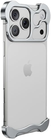 Frameless Series Designed for iPhone Case,Minimalist Protective Shock Absorption Aerospace Grade Aluminum Shells & Elastomer Inlays Easy Fit,Shockproof Bumper Cover (Gold,iPhone 16 Plus) in Saudi Arabia