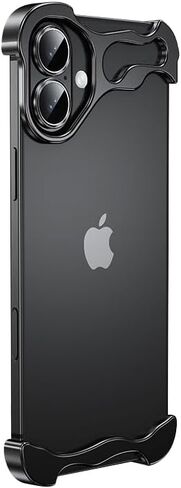 Frameless Series Designed for iPhone Case,Minimalist Protective Shock Absorption Aerospace Grade Aluminum Shells & Elastomer Inlays Easy Fit,Shockproof Bumper Cover (Gold,iPhone 16 Plus) in Saudi Arabia