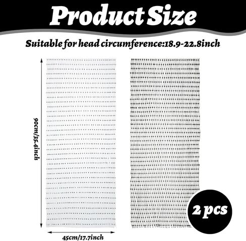 2 PCS Rhinestone Head Scarf, Mesh Rave Head Scarf, Glittering Wide Stretchy Headwraps for Women Rave Nightclub Party (Black, White) in Saudi Arabia