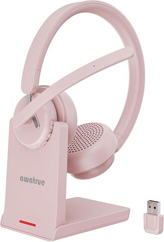 Wireless Headset with Mic for Work, Bluetooth 5.3 Headset with AI Noise Cancelling Microphone & Call Reminder, Wireless Headphone with Voice Assistant for PC/Computer/Remote Work/Call Center/Zoom in Saudi Arabia