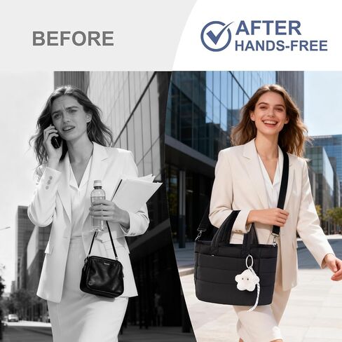 Puffer Tote Bag for Women: Lightweight Quilted Bag with Plush Star Charm, Adjustable Strap for Work & Travel in Saudi Arabia