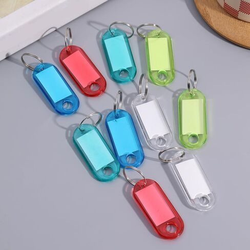 30Pcs Multicolor Keychain Label Tags Luggage ID Tags Hotel Number Classification Card Key Rings in Saudi Arabia