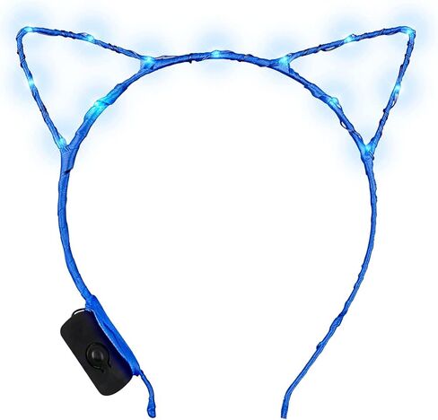 FlashingBlinkyLights Starlight Kitty Light Up Cat Ears Headband with Blue LED Lights in Saudi Arabia