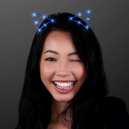 FlashingBlinkyLights Starlight Kitty Light Up Cat Ears Headband with Blue LED Lights in Saudi Arabia