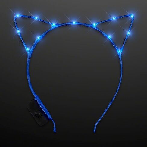 FlashingBlinkyLights Starlight Kitty Light Up Cat Ears Headband with Blue LED Lights in Saudi Arabia