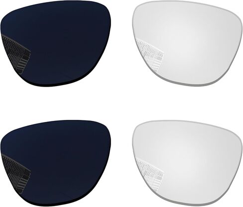 زوجان من العدسات البديلة من Acefrog لنظارات Ray-Ban Meta Wayfarer RW4008 الذكية مقاس 53 مم، مناسبة تمامًا، مقاومة للكسر، مضادة للخدش، شفافة إلى سوداء اللون غير مستقطبة in Saudi Arabia
