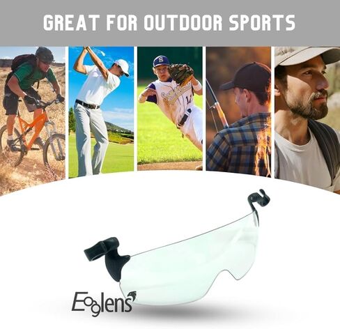 Hat Visors Clips Cap Clip on Photochromic Sunglasses Rimless Anti-Glare UV Protection Outdoors in Saudi Arabia