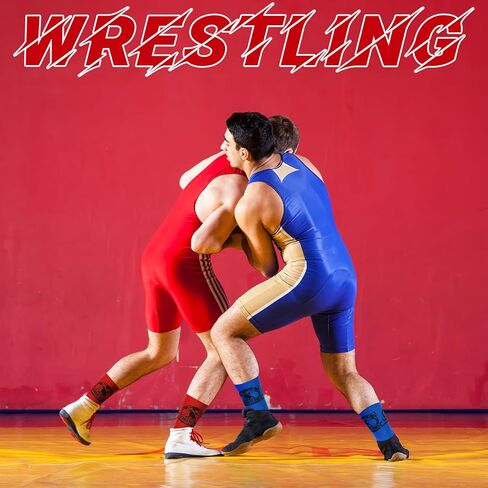 6 Pairs Socks for Wrestling Men's Wrestling Crew Socks Wrestle Sports Lovers Novelty Gifts for Christmas in Saudi Arabia